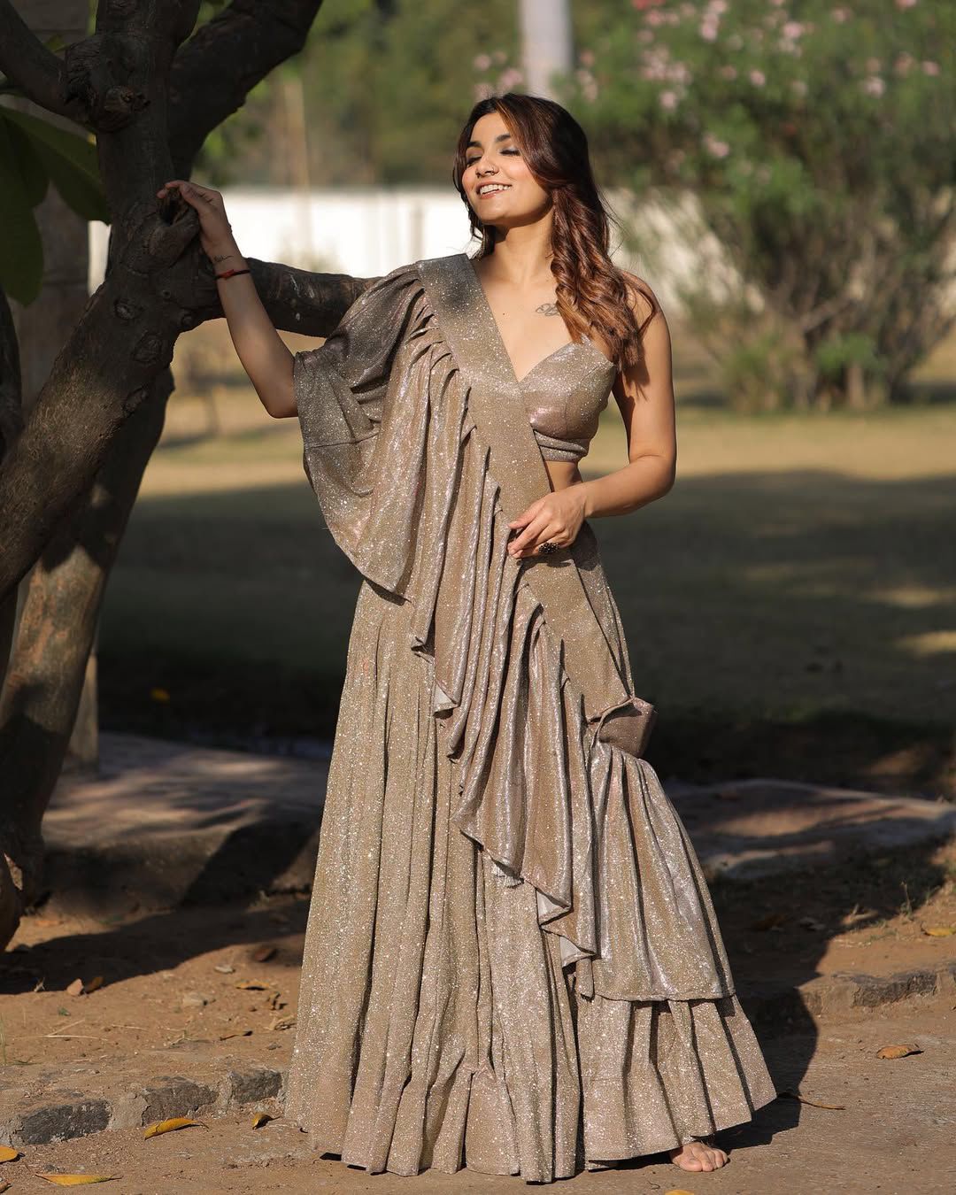 Chinese silk lehenga
