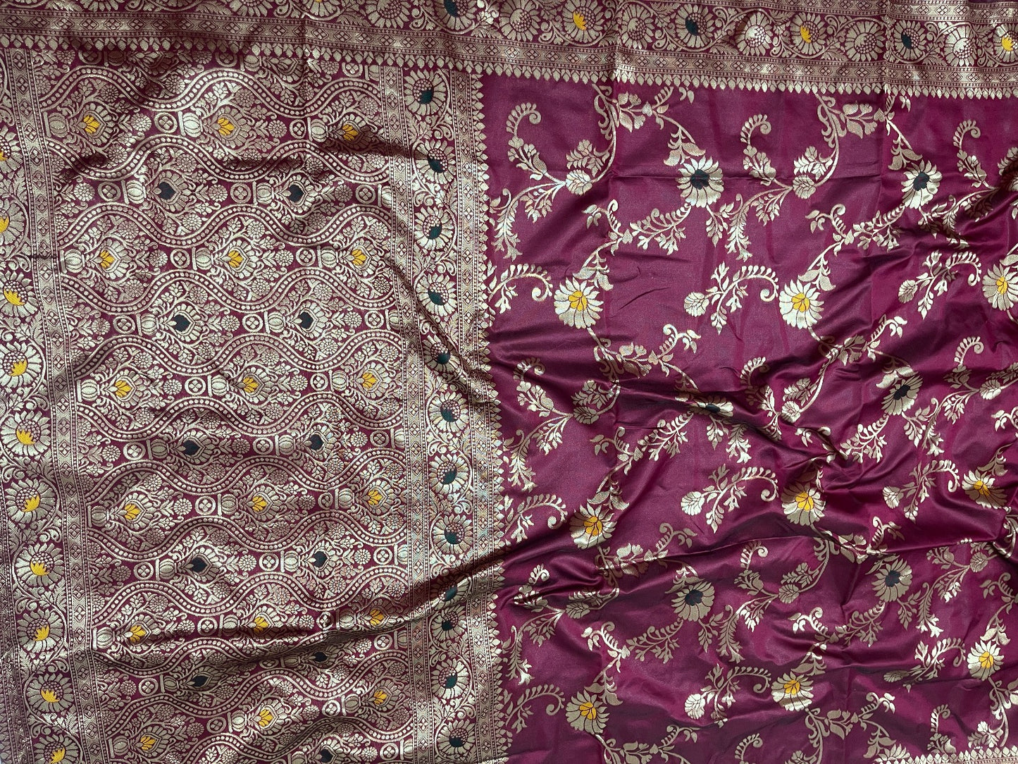 Sari en soie douce Banarasi