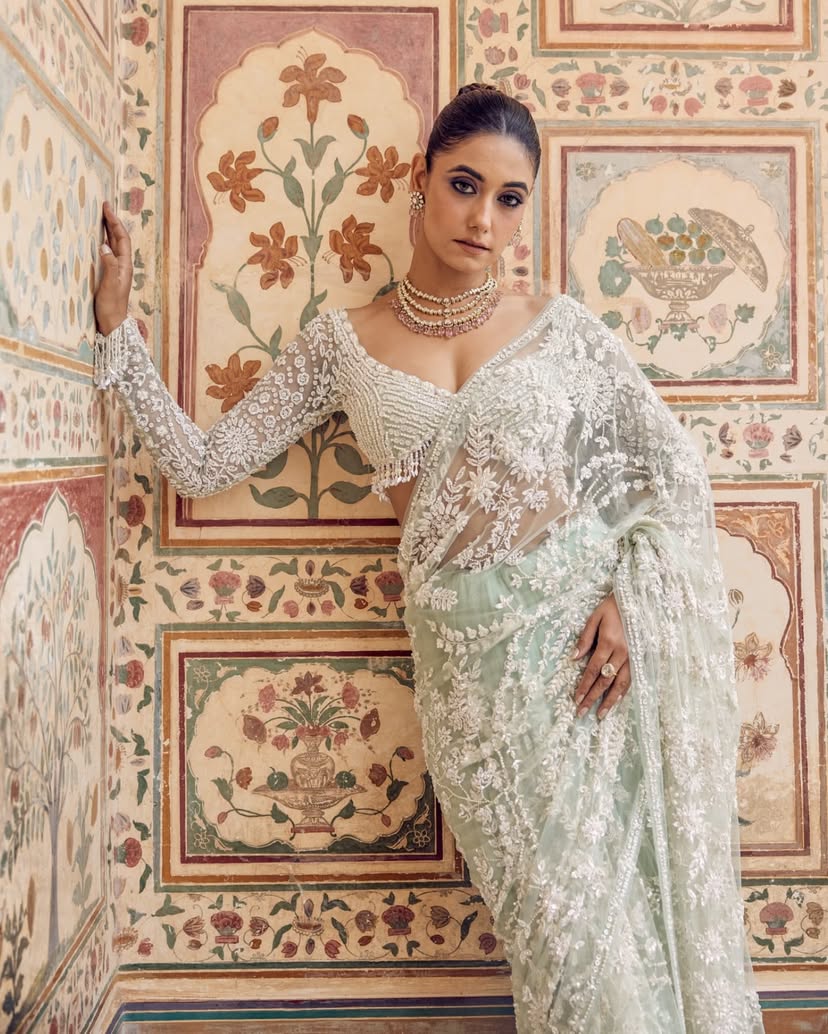 Sari en voile mono de haute qualité