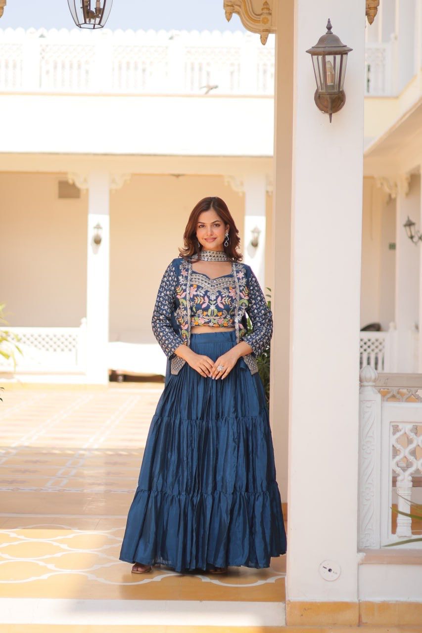 Lehenga Medeling authentique