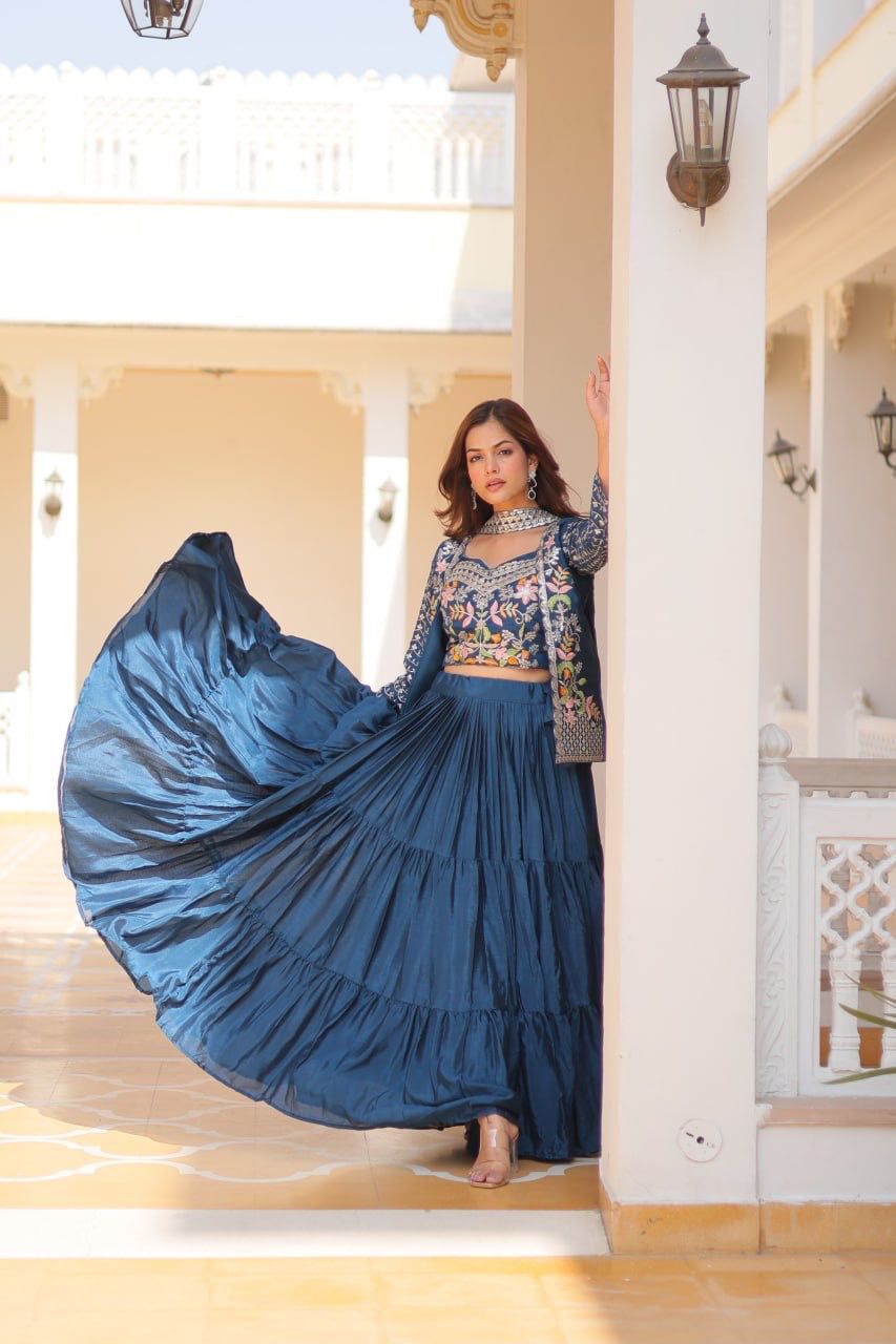 Lehenga Medeling authentique