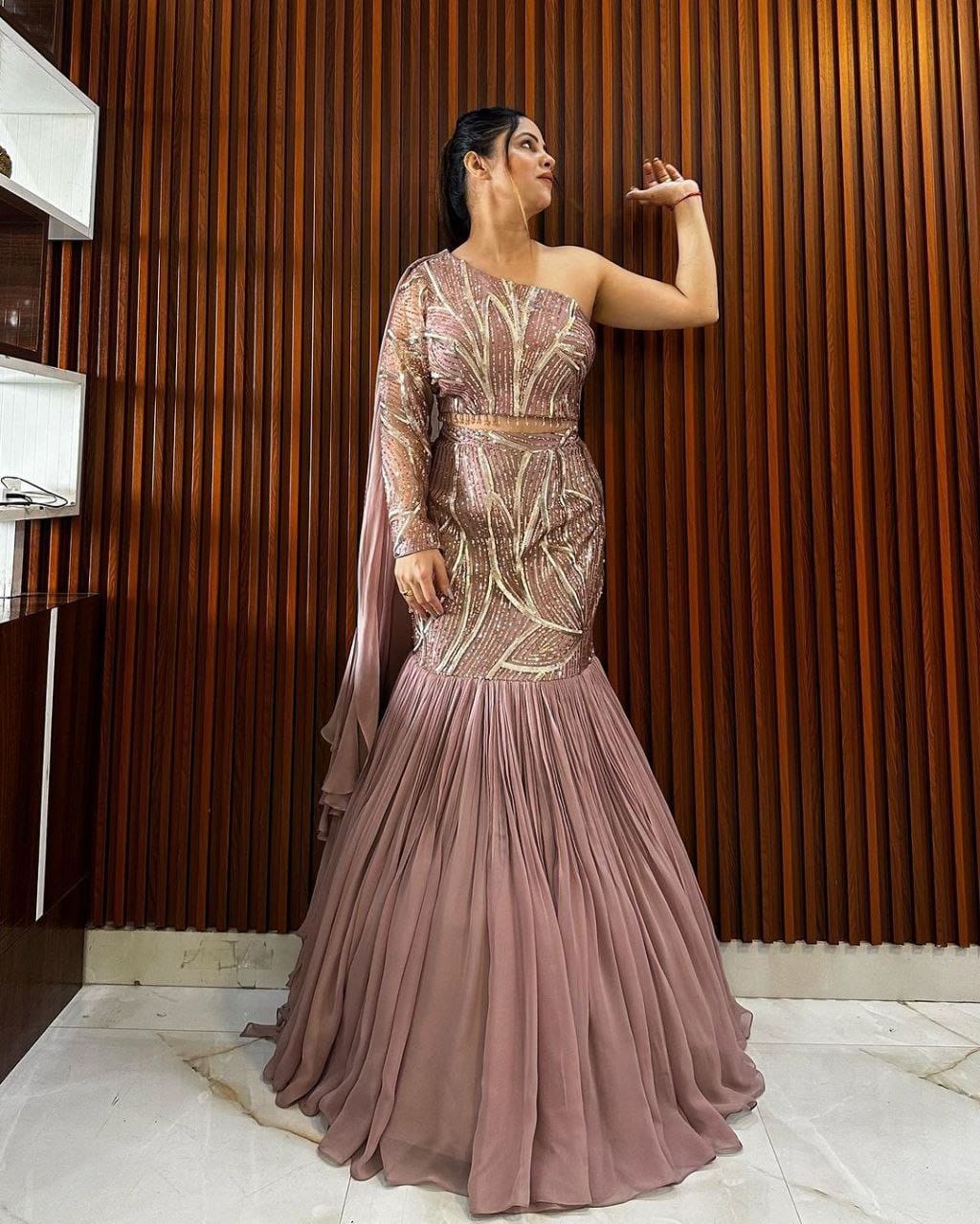 Georgette Lehenga