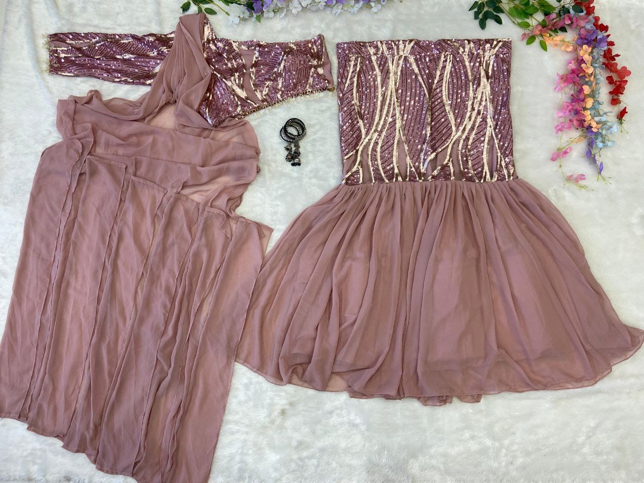 Georgette Lehenga