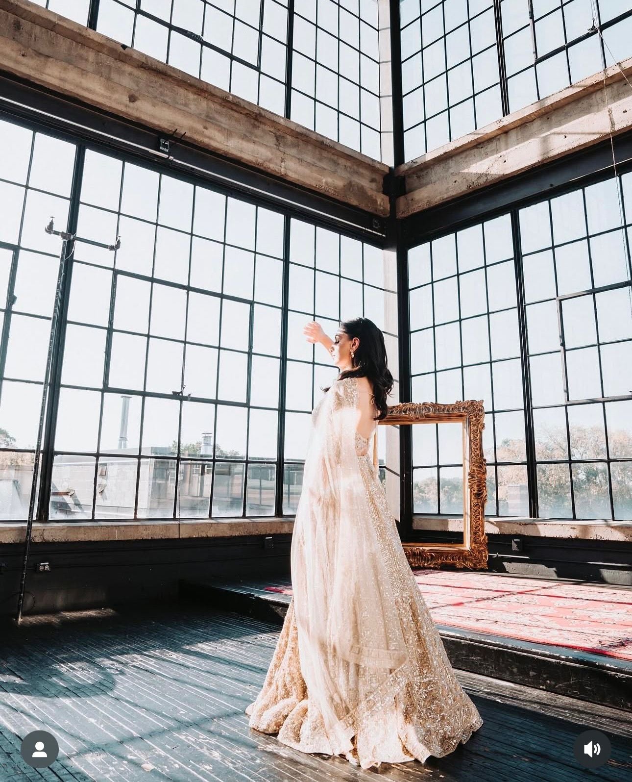 Lehenga en soie Kasturi
