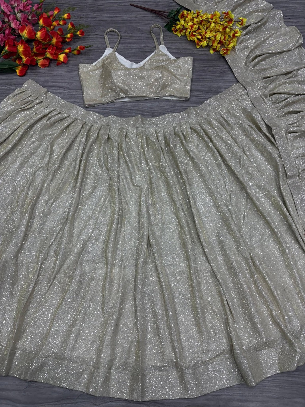 Chinese silk lehenga