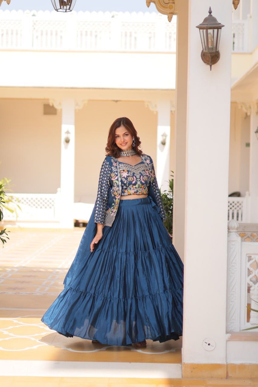 Lehenga Medeling authentique