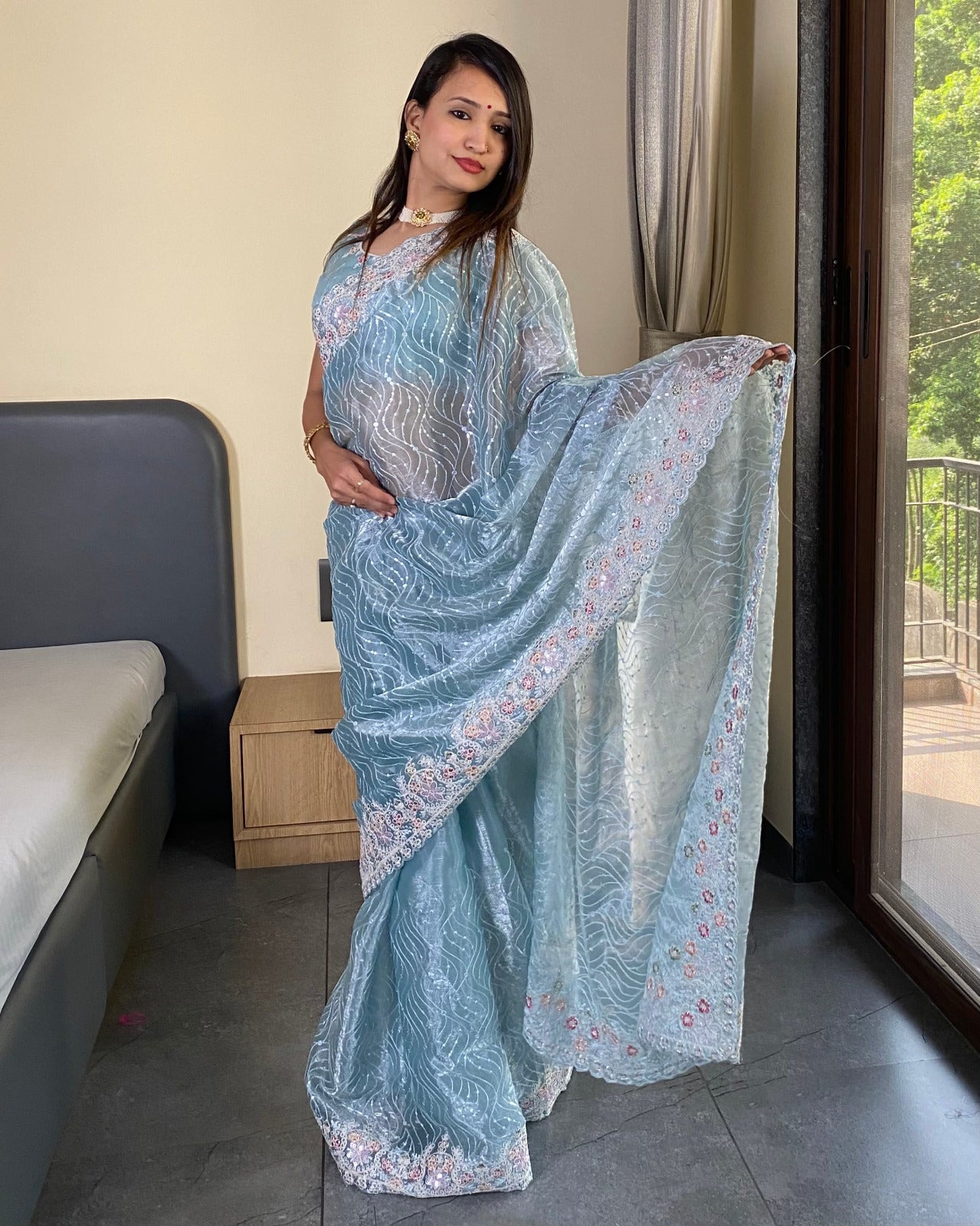 Saris en soie Barbari de haute qualité