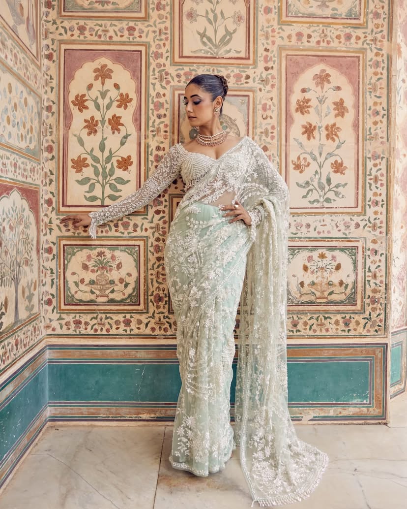 Sari en voile mono de haute qualité