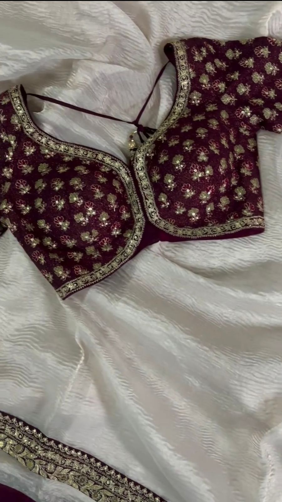 Sari en soie craquante