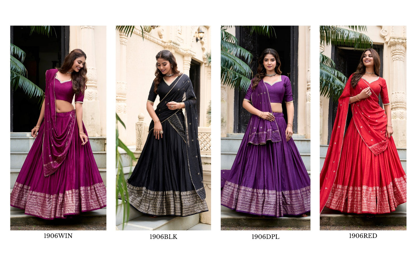 Lehenga en Chanderi pur