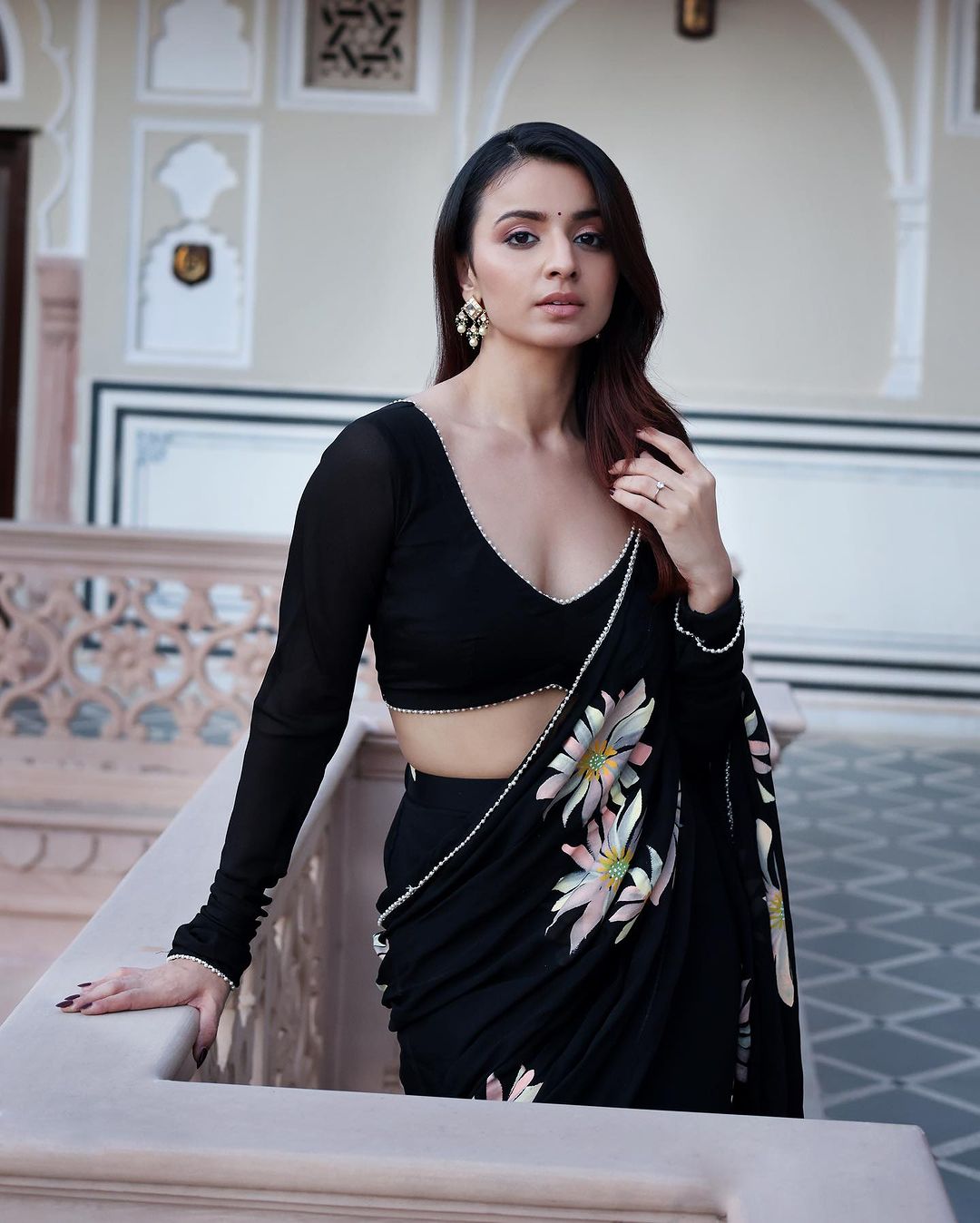 Sari Lehenga fleuri