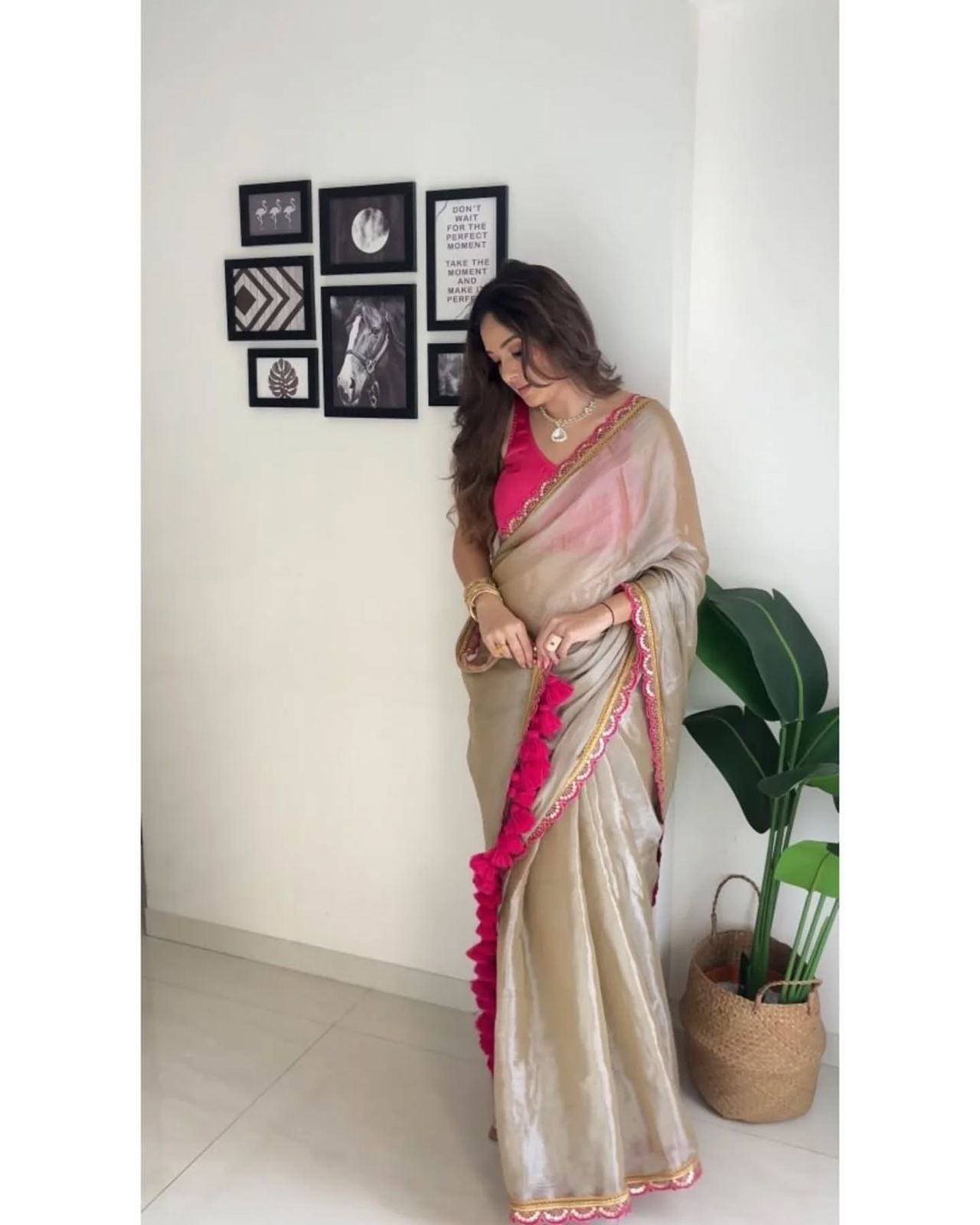Sari avec dentelle Penthar