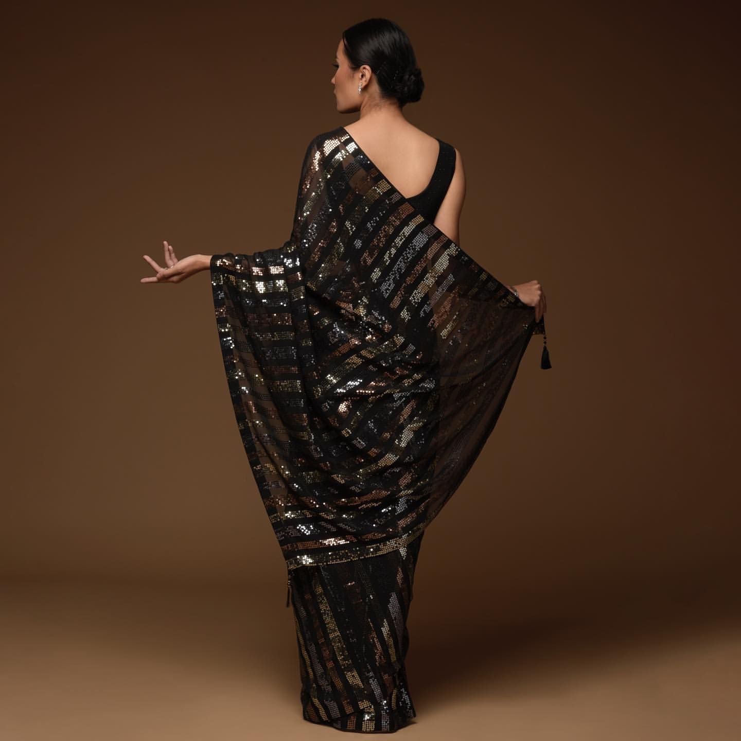 Premium sequin sari