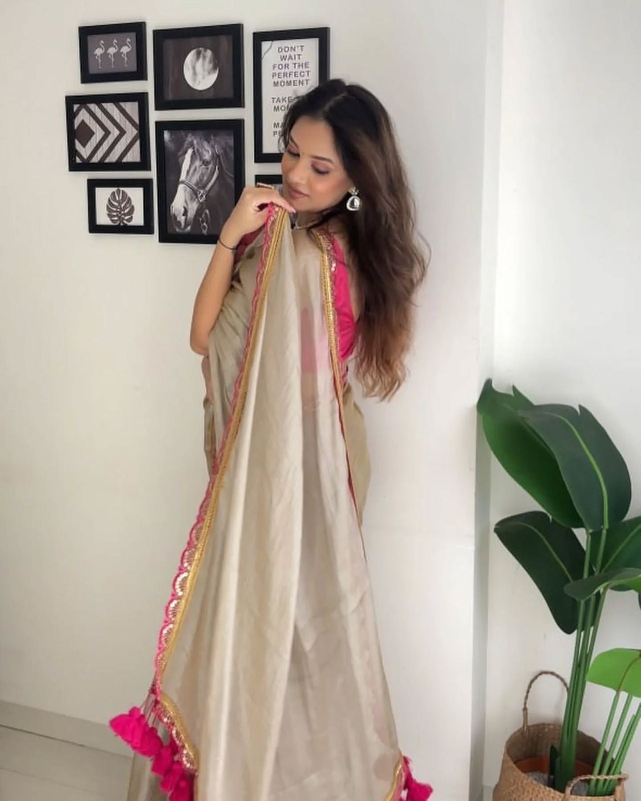 Sari avec dentelle Penthar