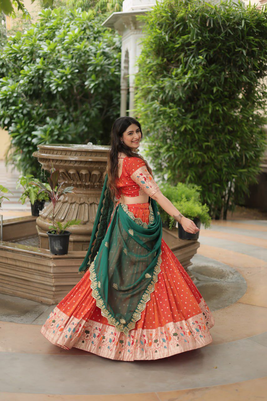 Lehenga tendance en Cosmos Jequard