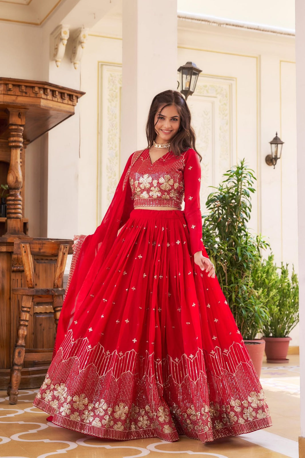 Nouveau Lehenga pour le festival