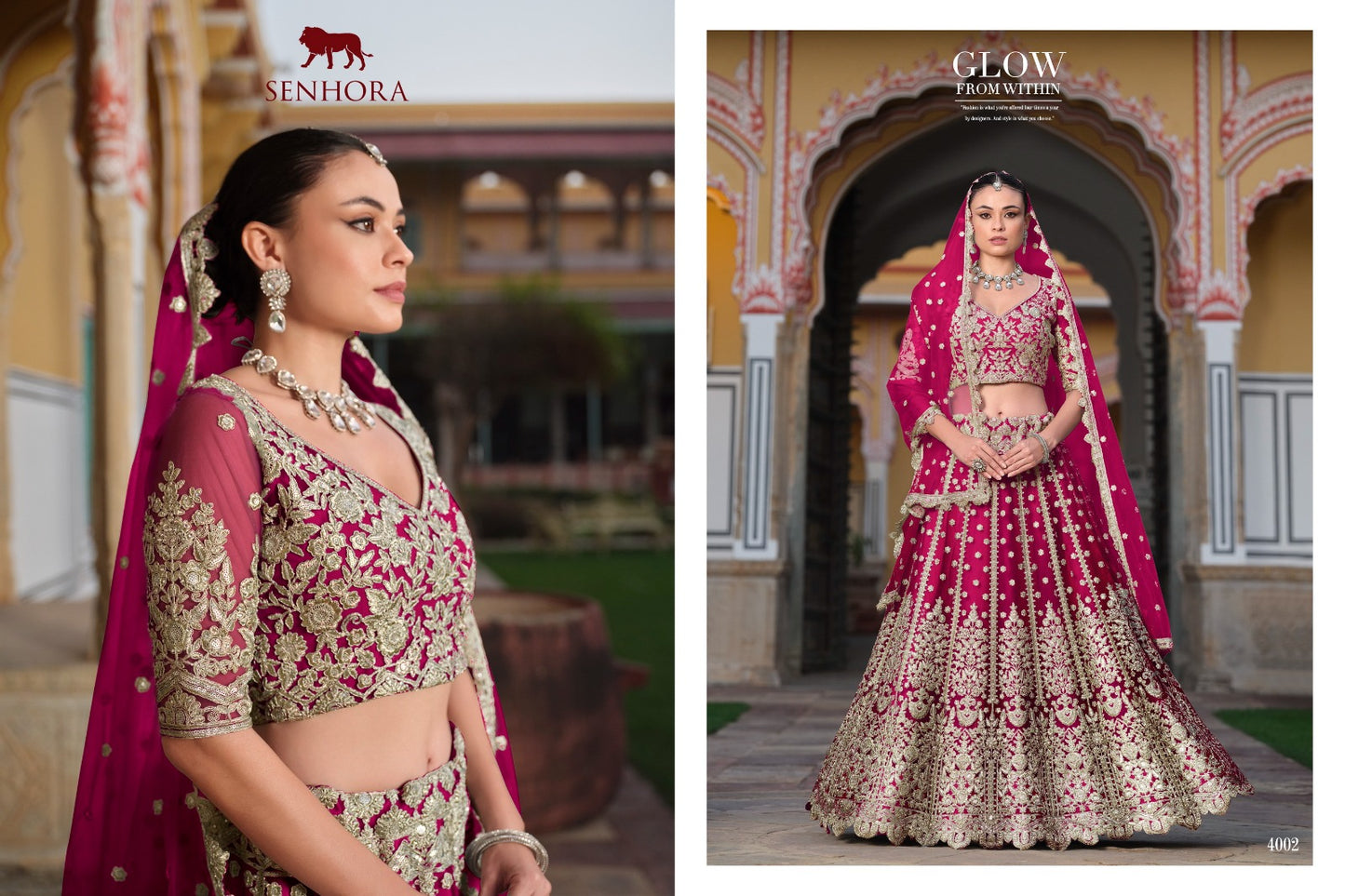 Lehenga orné d'une magnifique broderie losanges