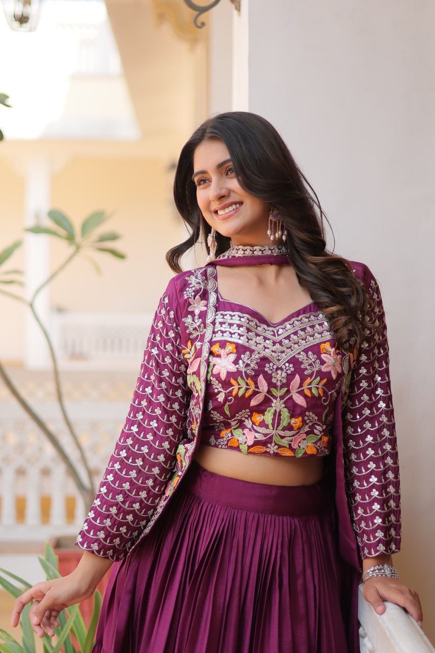 Lehenga Medeling authentique