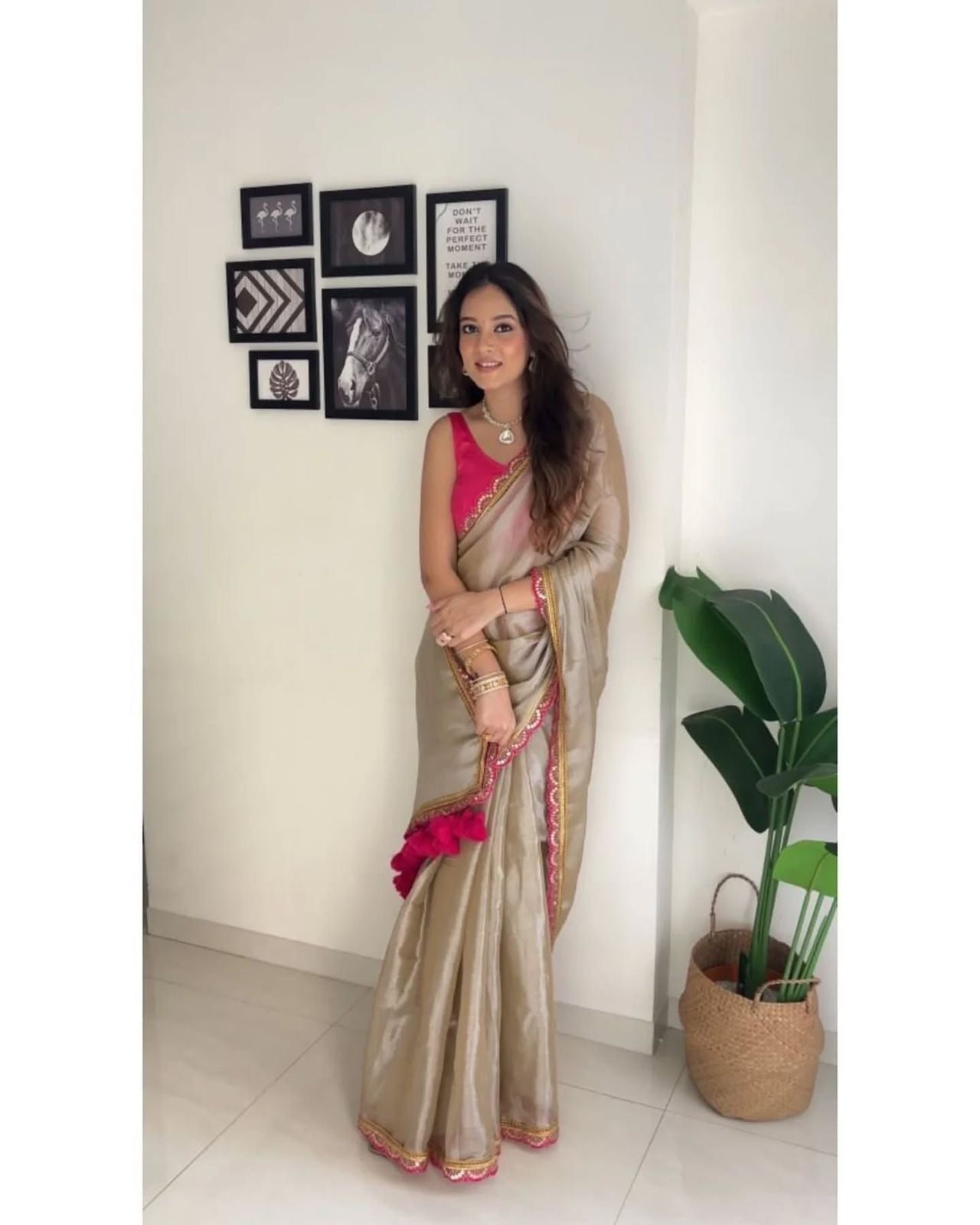 Sari avec dentelle Penthar