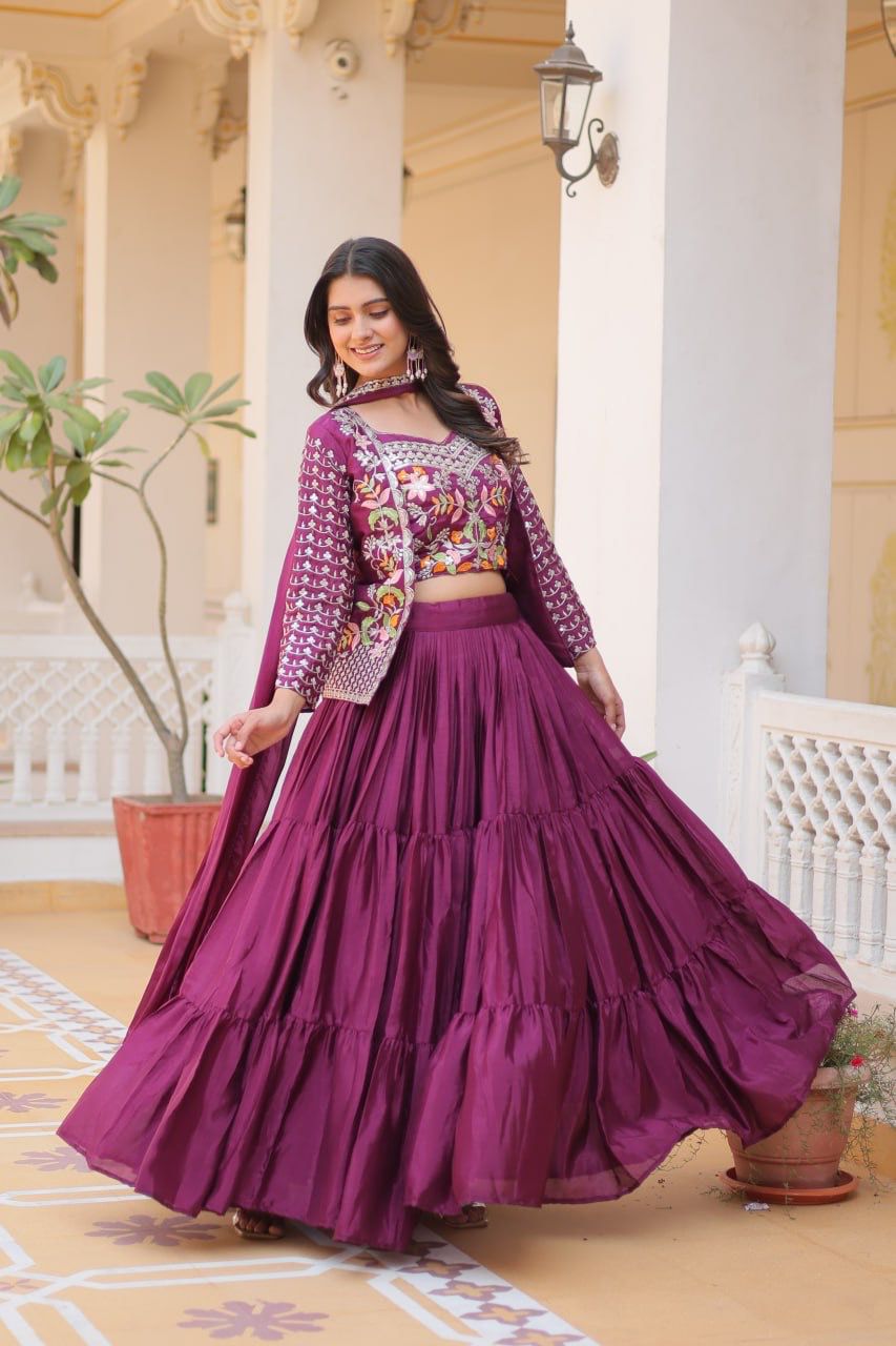 Lehenga Medeling authentique