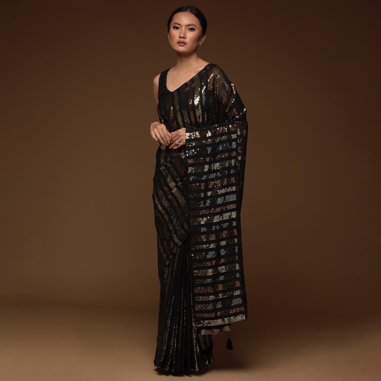 Premium sequin sari
