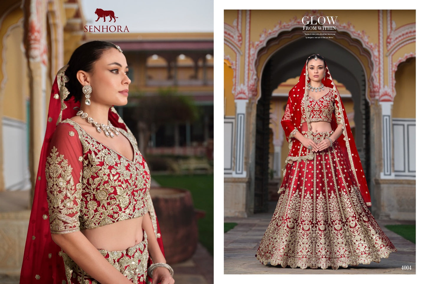 Lehenga orné d'une magnifique broderie losanges