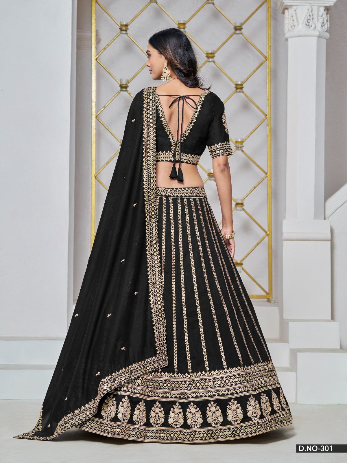Lehenga en soie artisanale