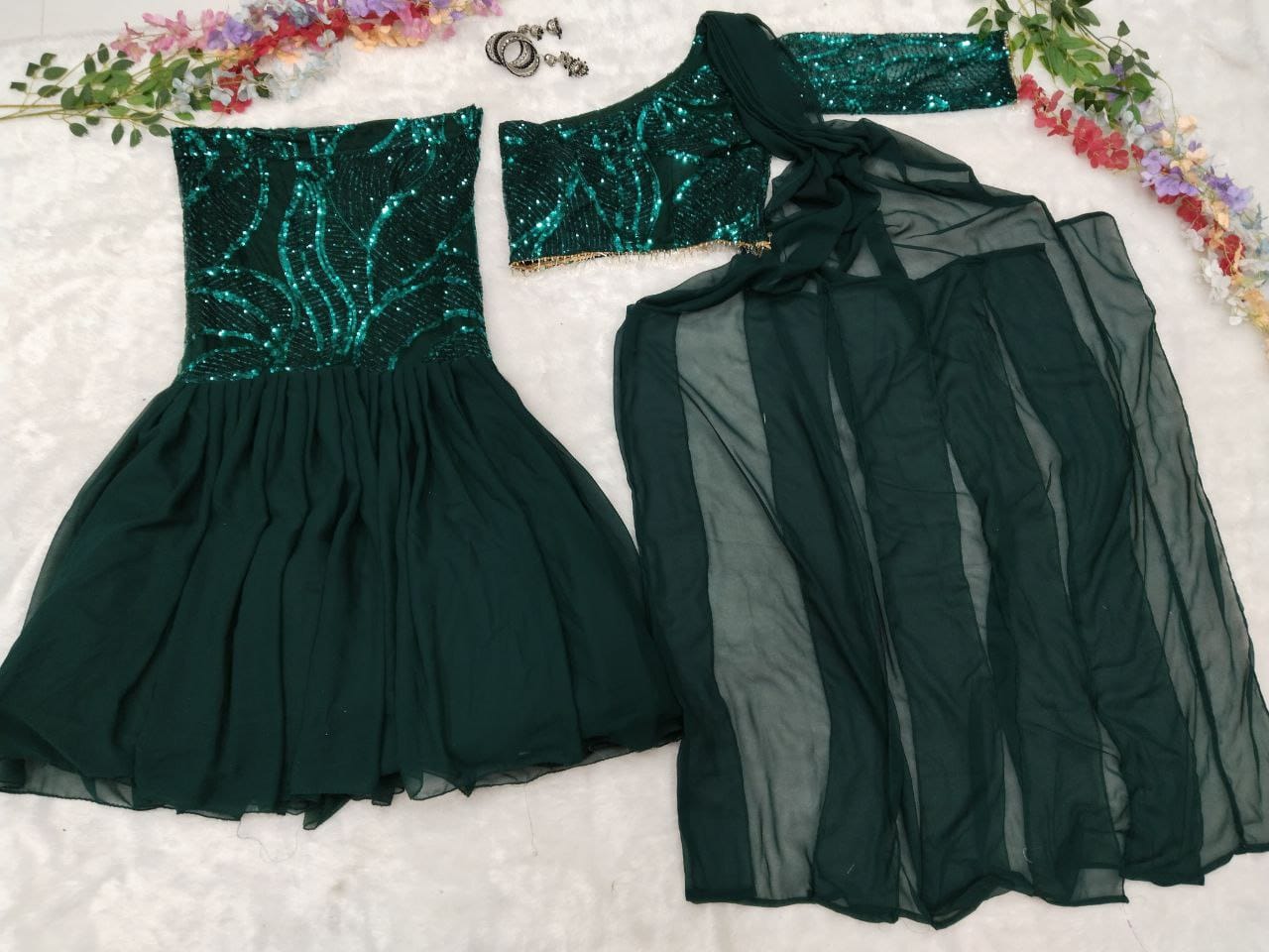 Georgette Lehenga