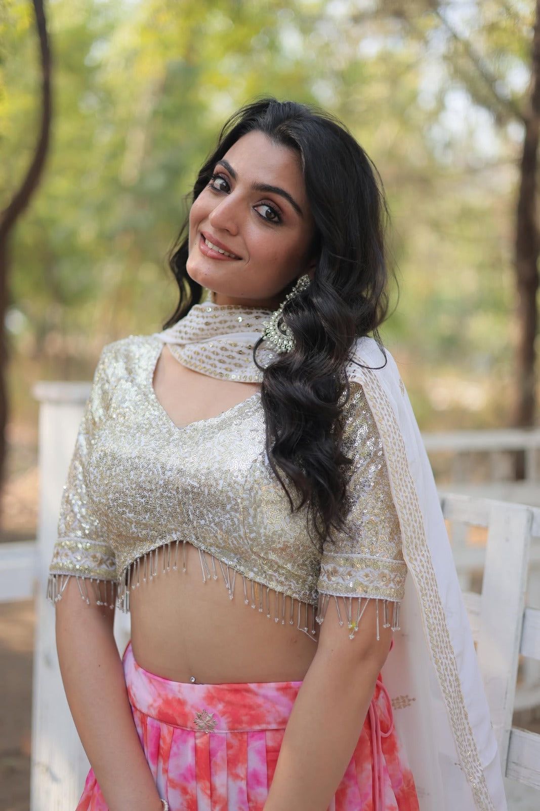 Faux Georgette Lehenga