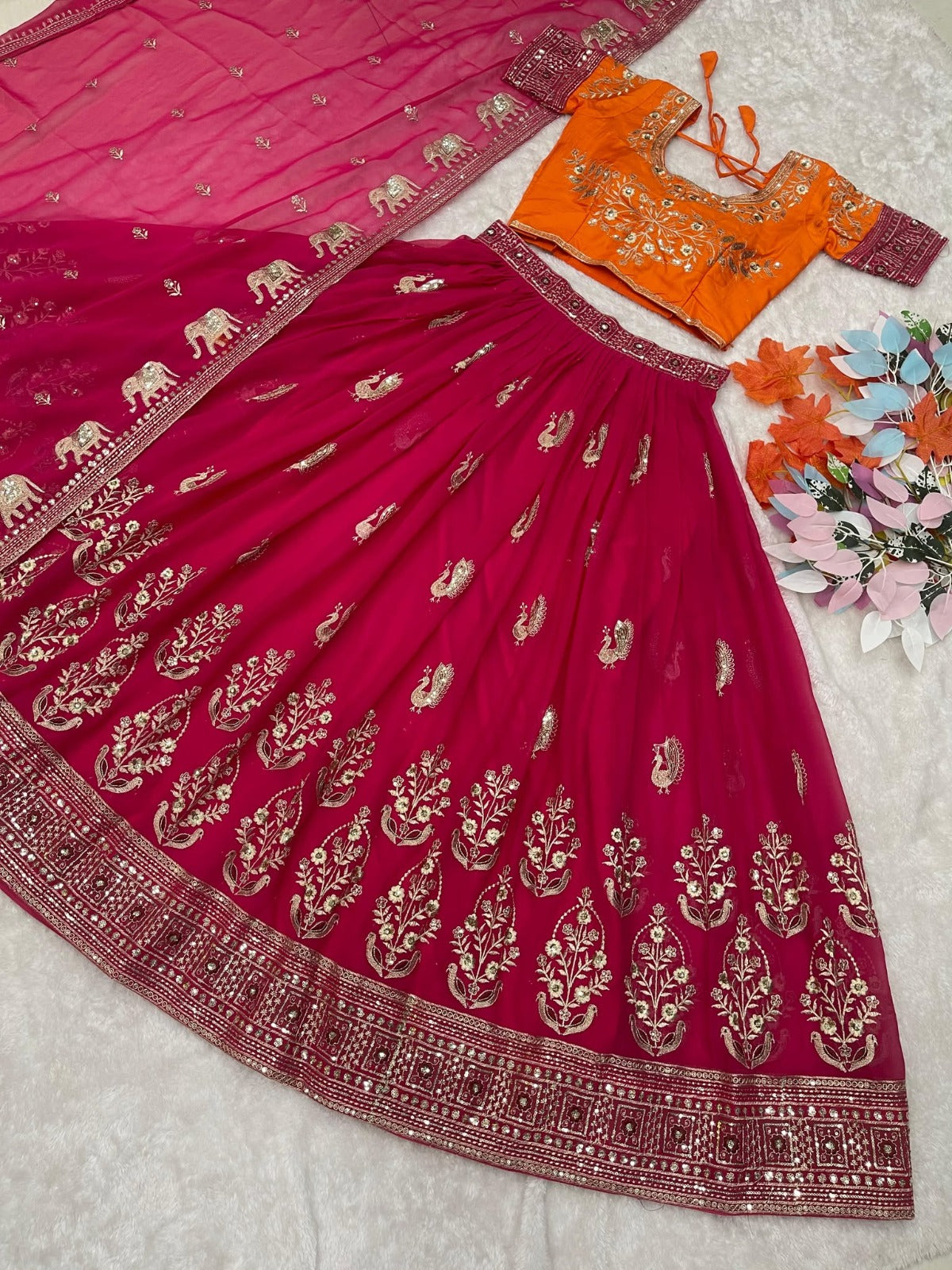Lehenga in Fox Georgette