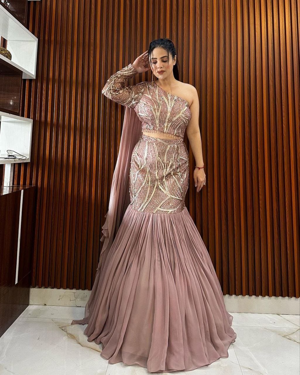 Georgette Lehenga