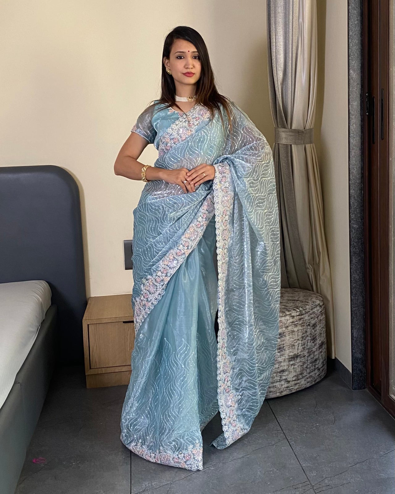 Saris en soie Barbari de haute qualité