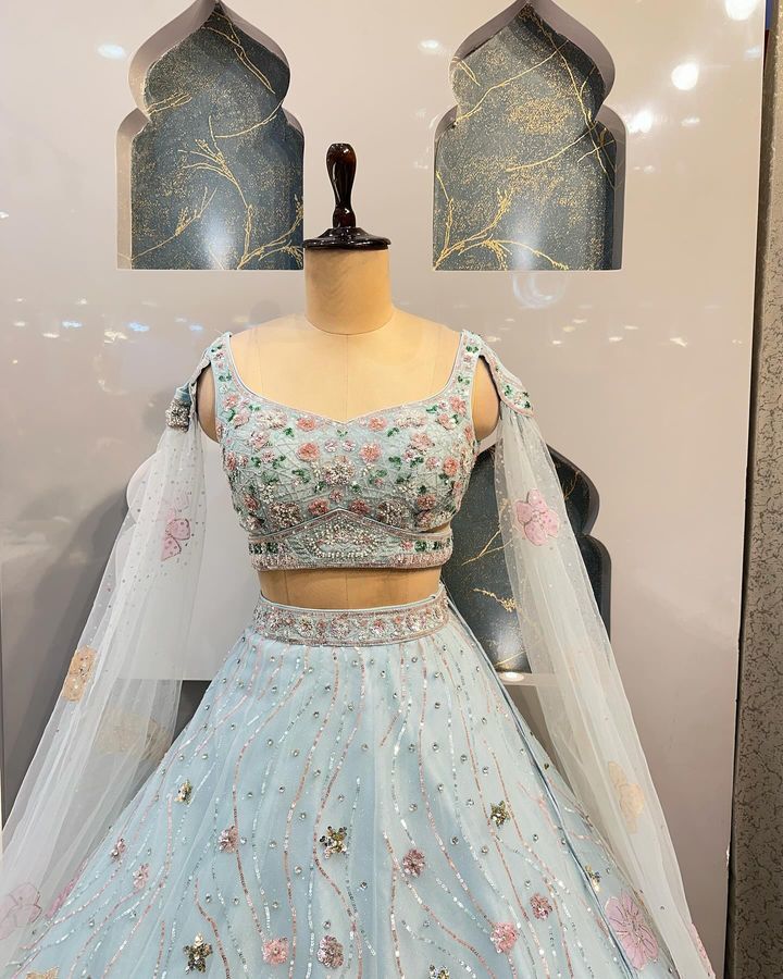 Silk Organza Lehenga
