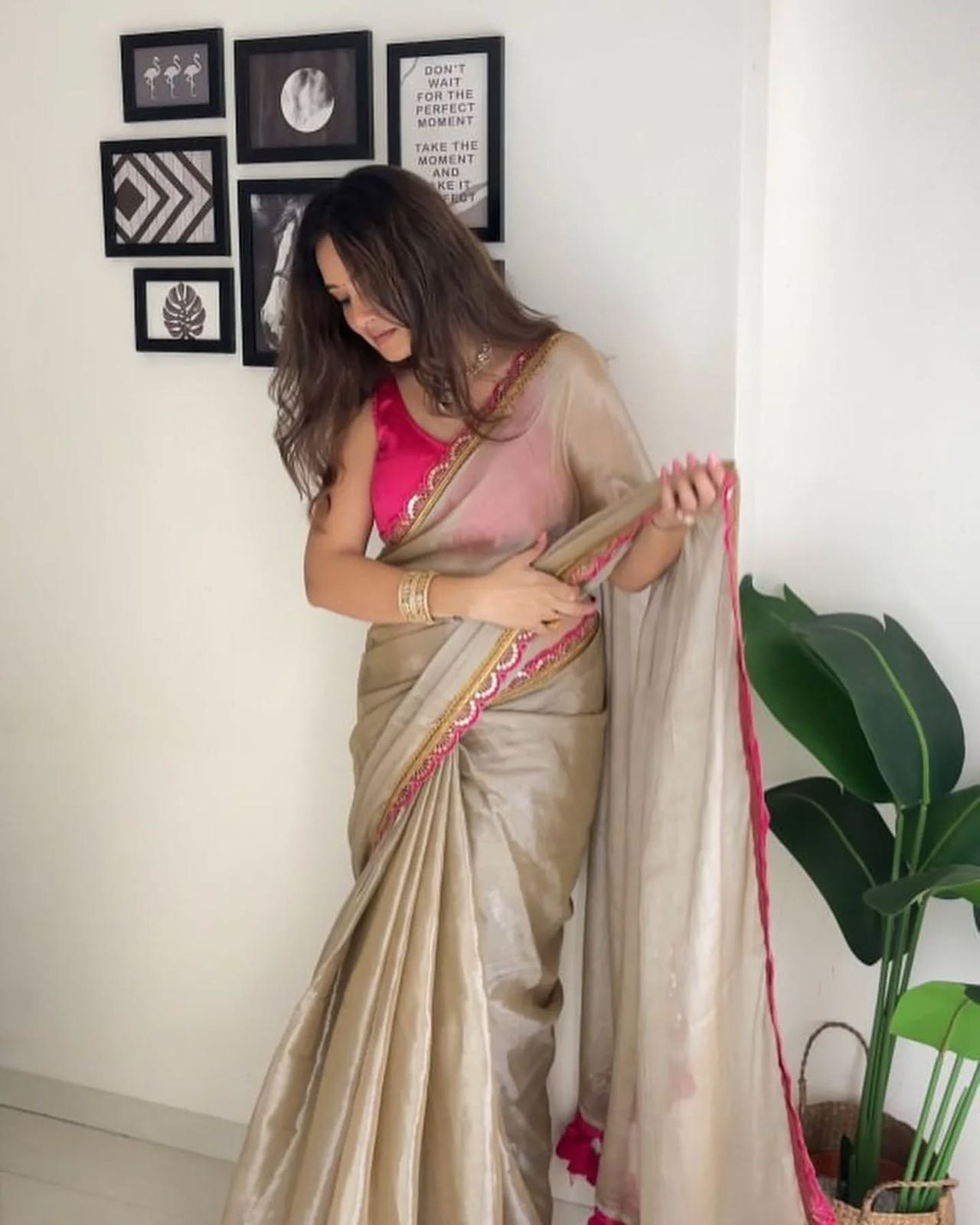 Sari avec dentelle Penthar