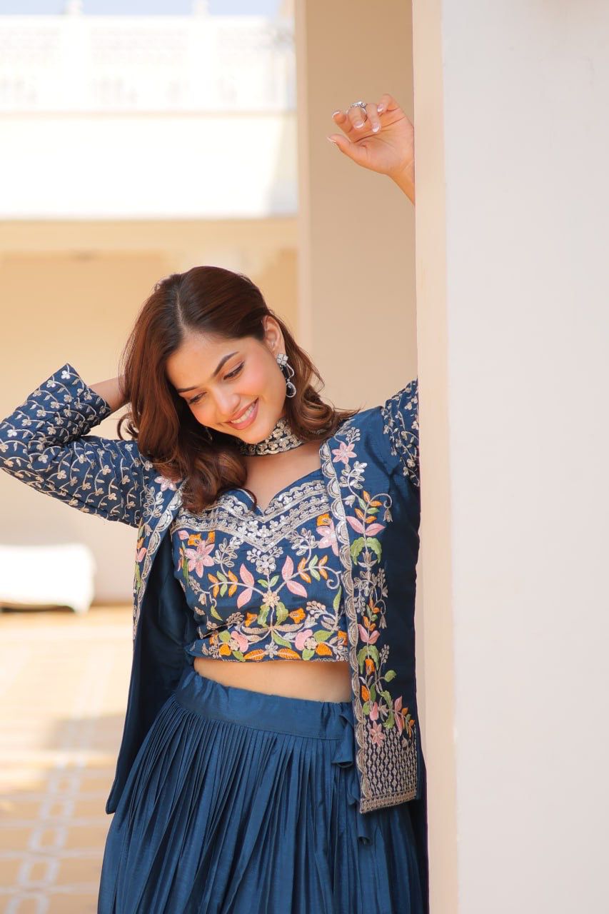 Lehenga Medeling authentique
