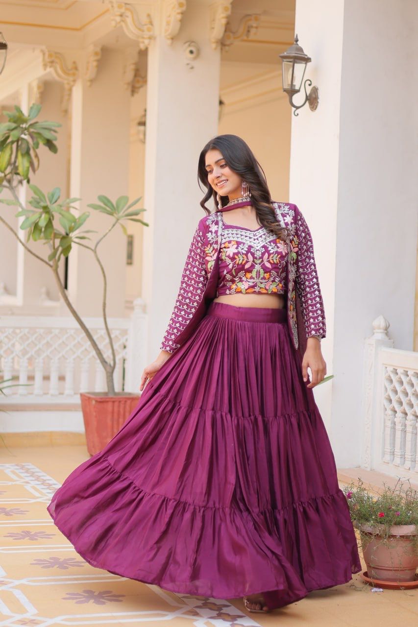 Lehenga Medeling authentique