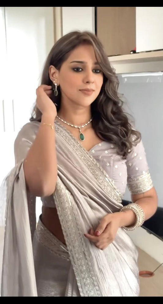 Sari en soie Zari Banarasi