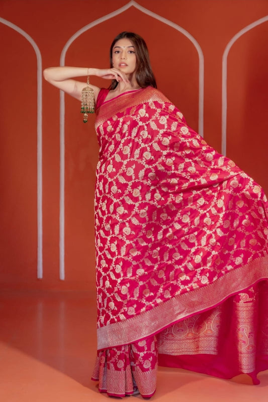 Sari en soie douce Banarasi