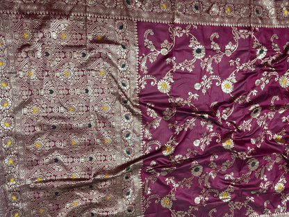 Sari en soie douce Banarasi