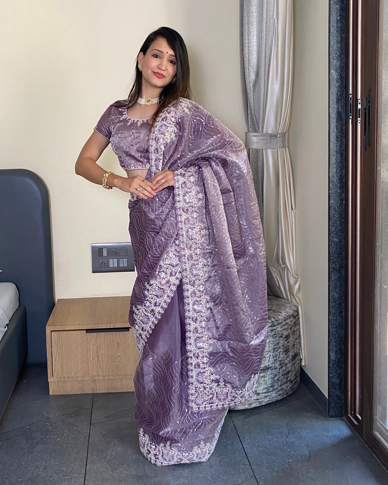Saris en soie Barbari de haute qualité
