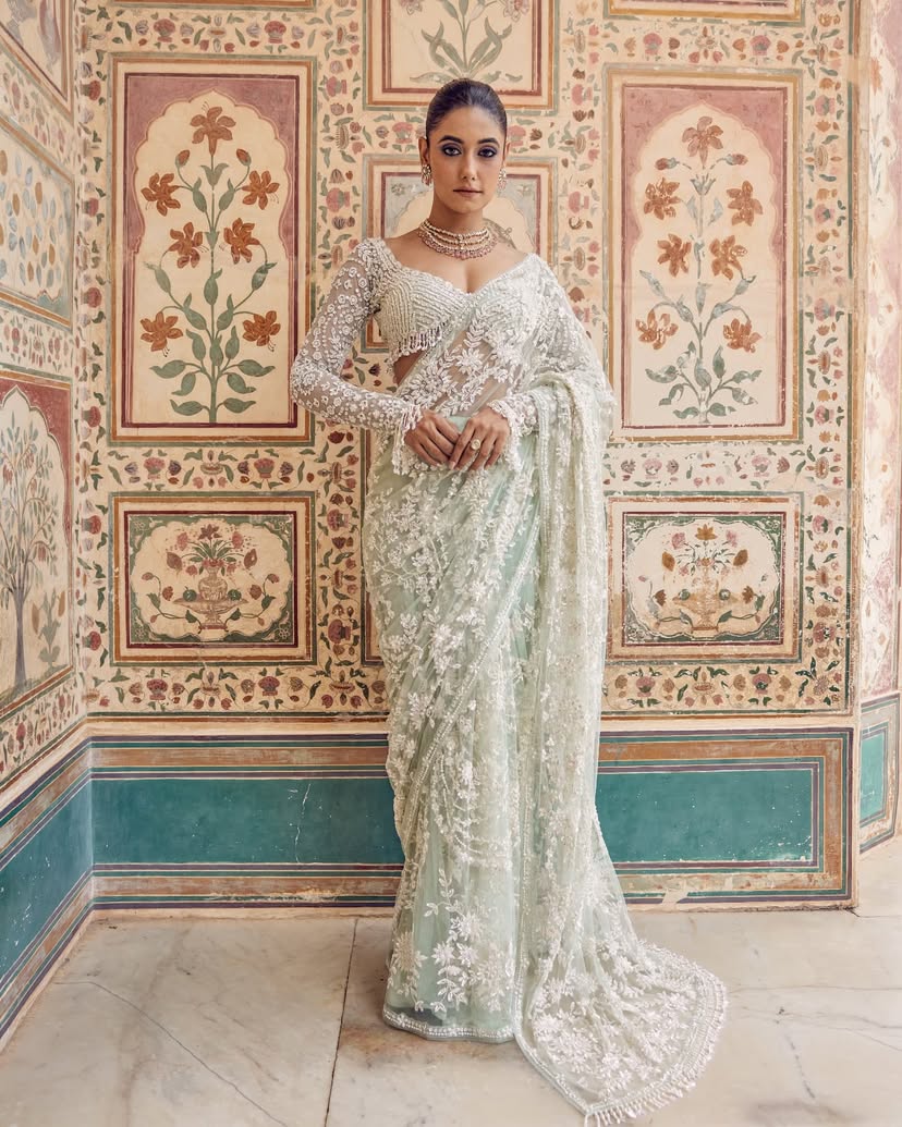 Sari en voile mono de haute qualité