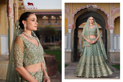 Lehenga orné d'une magnifique broderie losanges