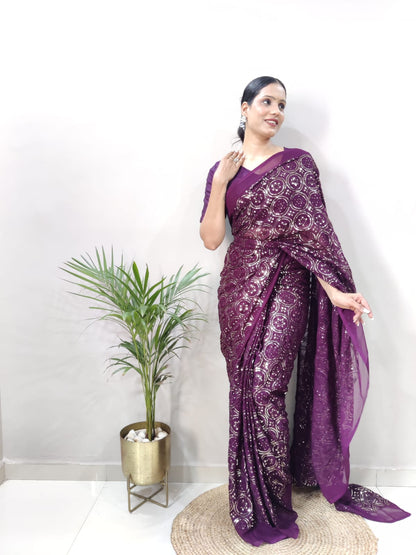 High-end Georgette Sari