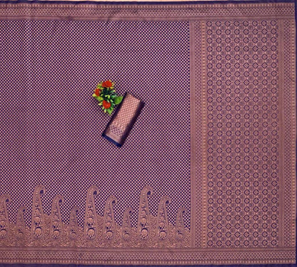 Silk sari decorated with beautiful traditional patterns