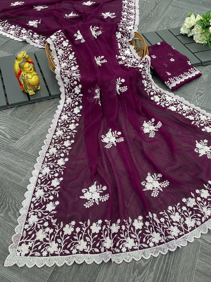 Sari à sequins