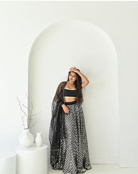 Lehenga en Georgette