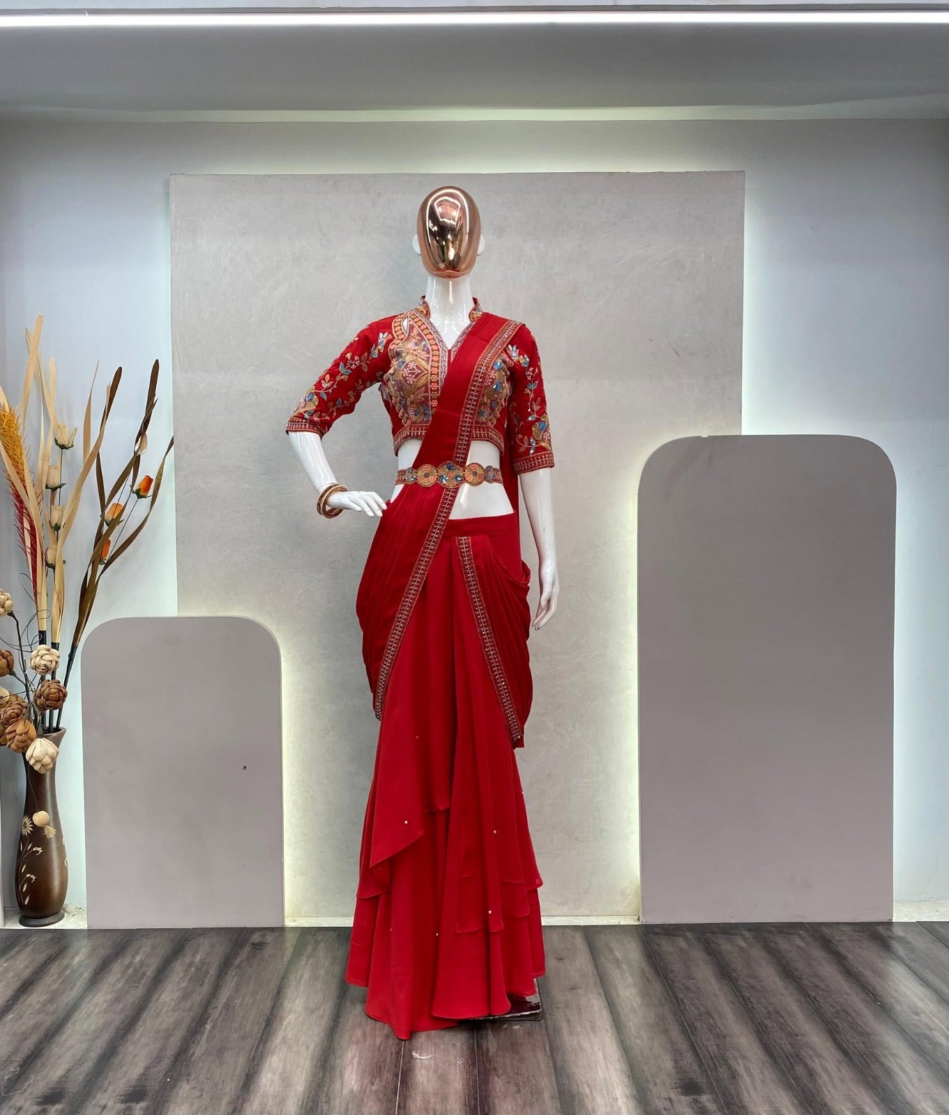 Lehenga sari en soie Fiyona