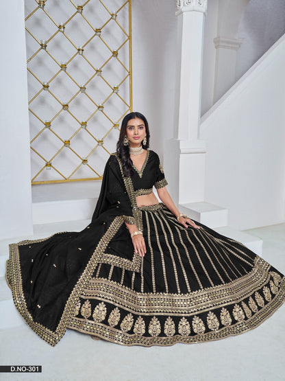 Lehenga en soie artisanale