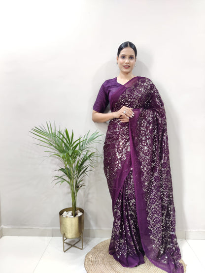High-end Georgette Sari