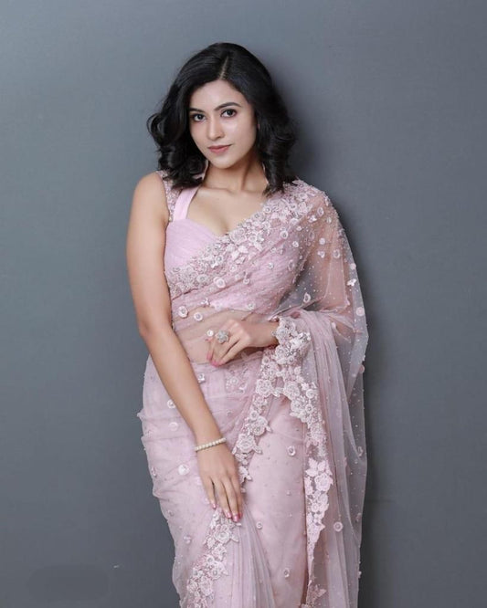 Sari de créateur en organza